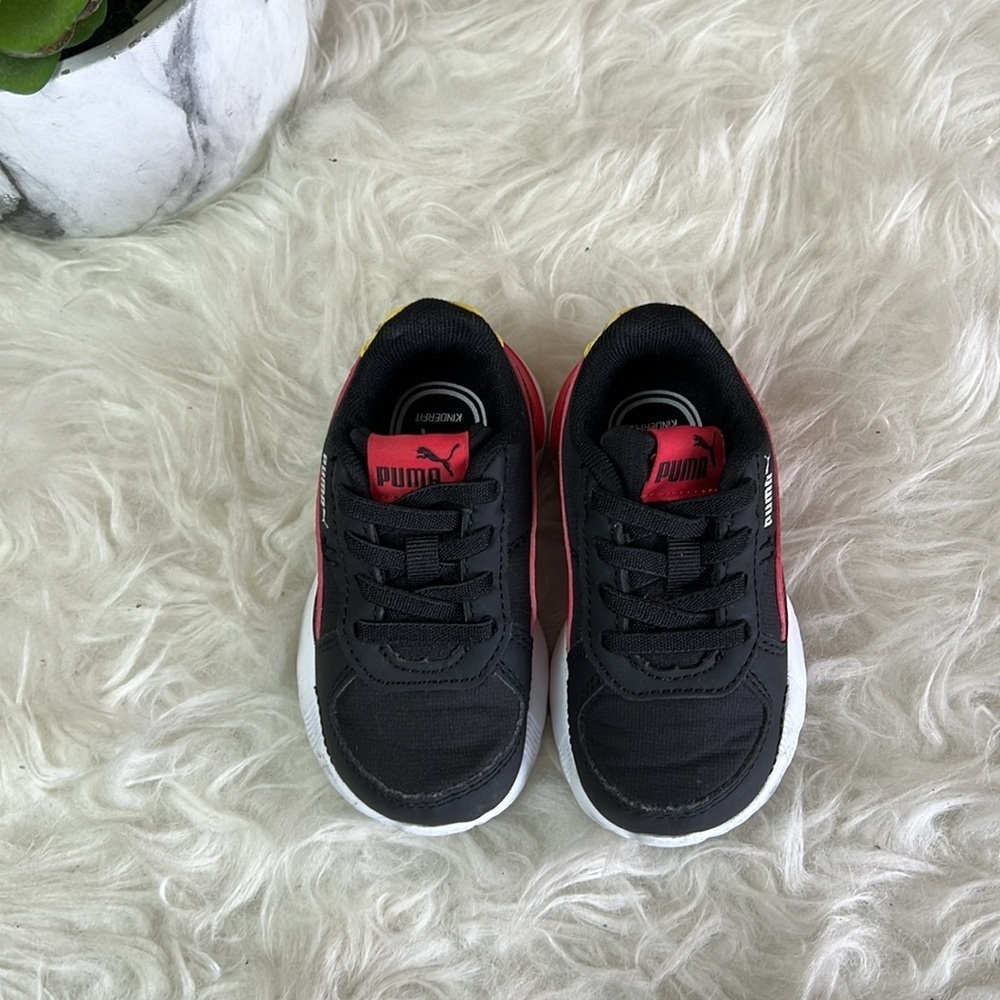 Puma Infant/Toddler Boys Graviton Tech AC INF Black/Red Sneakers Size US 5C - Picture 5 of 16